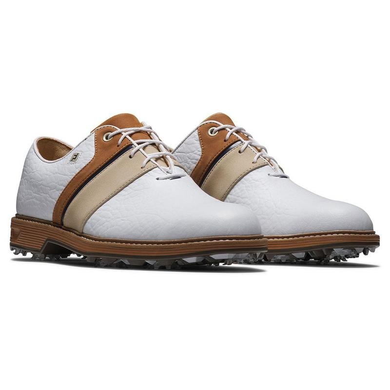 FootJoy Premiere Series Packard LX Golf Shoes - White/Blue/Brown - main image