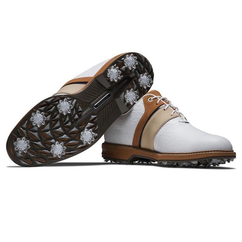 FootJoy Premiere Series Packard LX Golf Shoes - White/Blue/Brown - main image