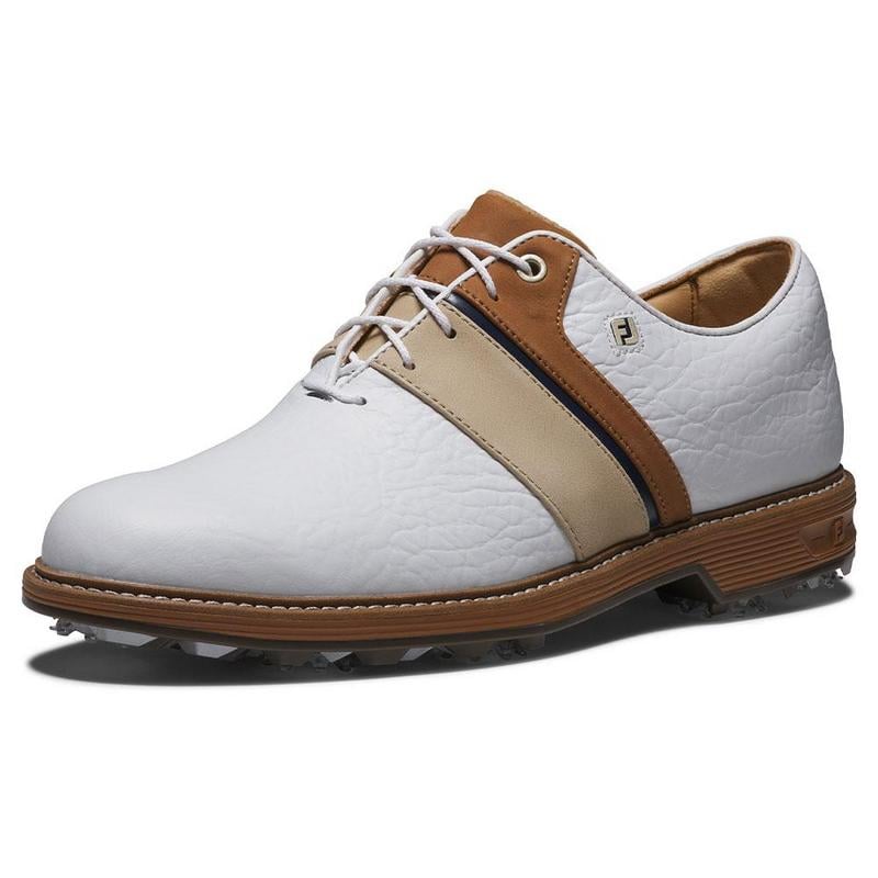 FootJoy Premiere Series Packard LX Golf Shoes - White/Blue/Brown - main image