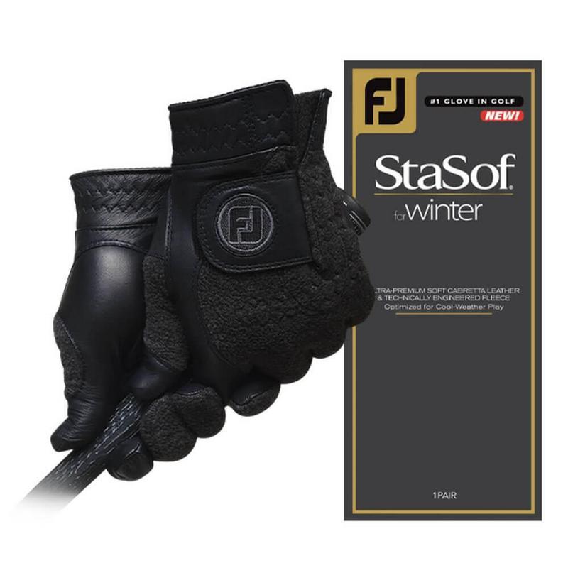 FootJoy StaSof Winter Golf Gloves Pair - Black - main image