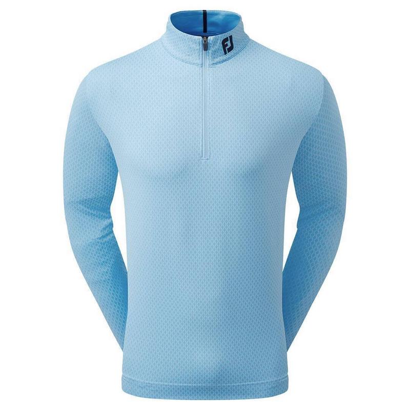 Footjoy Tonal Print Knit Chill Out Golf Sweater - True Blue - main image