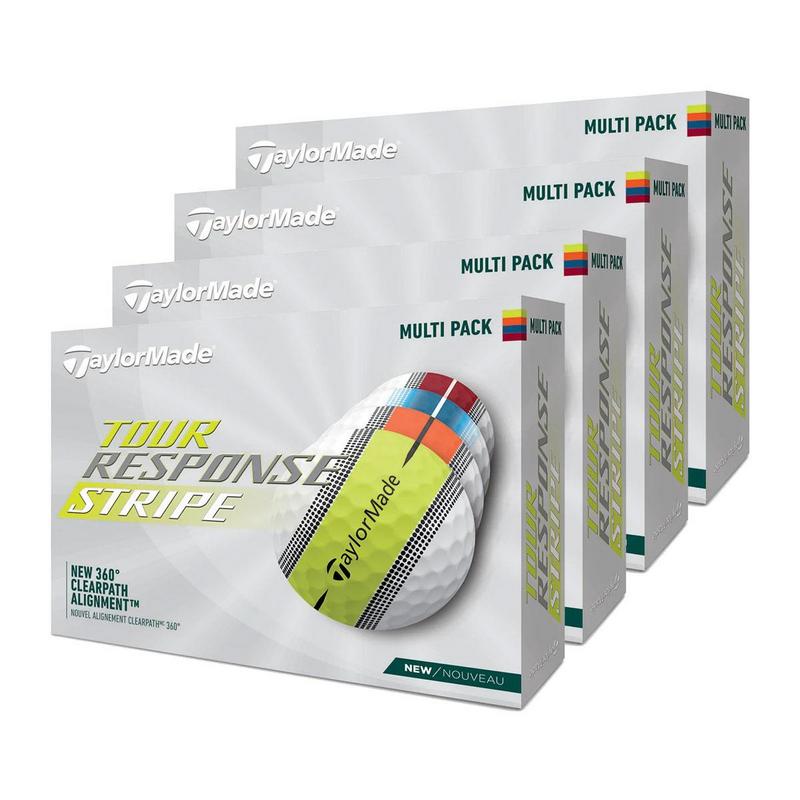 TaylorMade Tour Response Stripe Golf Balls - White/Multi (4 FOR 3) - main image