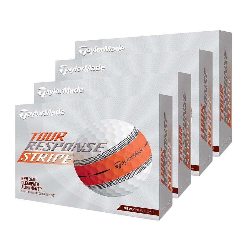 TaylorMade Tour Response Stripe Golf Balls - White/Orange (4 FOR 3) - main image