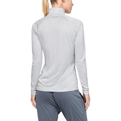 Under Armour Womens UA Tech Twist 1/2 Zip Golf Top - Grey - thumbnail image 7