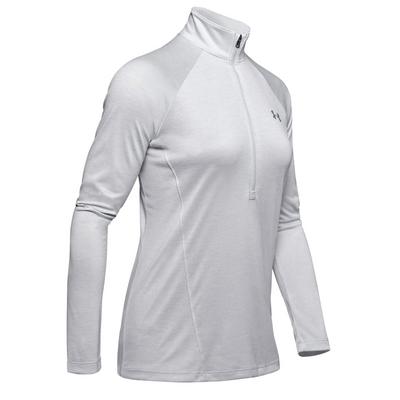 Under Armour Womens UA Tech Twist 1/2 Zip Golf Top - Grey - thumbnail image 1