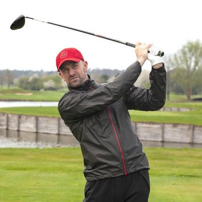 Galvin Green Ashton Gore-Tex Shakedry Golf Jacket - Ash Grey/Red - thumbnail image 2