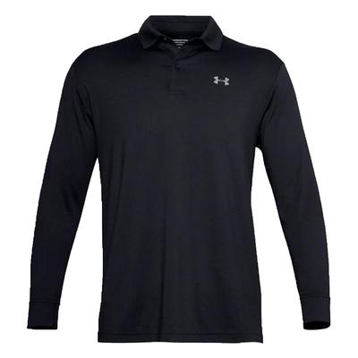 Under Armour Performance Long Sleeve Golf Polo - Black - thumbnail image 1