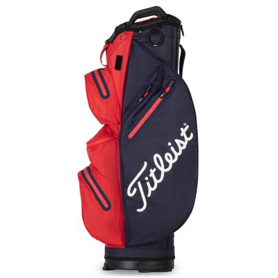 Titleist StaDry Waterproof 14 Way Golf Cart Bag - Navy/Red - thumbnail image 2