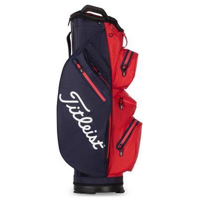 Titleist StaDry Waterproof 14 Way Golf Cart Bag - Navy/Red - thumbnail image 3