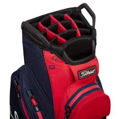 Titleist StaDry Waterproof 14 Way Golf Cart Bag - Navy/Red - thumbnail image 4