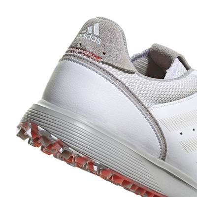 adidas S2G Spikeless Golf Shoes - White/Grey/Red - thumbnail image 4