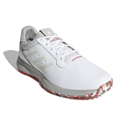 adidas S2G Spikeless Golf Shoes - White/Grey/Red - thumbnail image 5