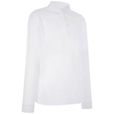 ProQuip Long Sleeve Performance Golf Polo - White - thumbnail image 1