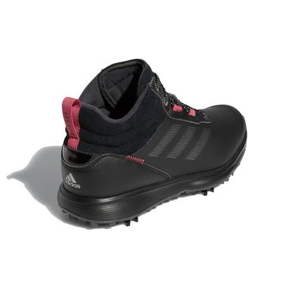 adidas Ladies S2G Mid Cut Golf Boots - Black/Grey/Pink - thumbnail image 4