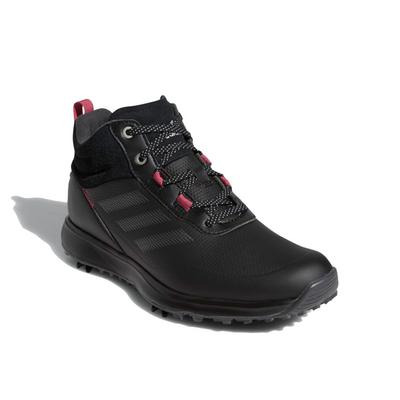 adidas Ladies S2G Mid Cut Golf Boots - Black/Grey/Pink - thumbnail image 5