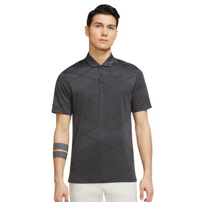 Nike Dri-Fit Vapor Jacquard Golf Polo Shirt - Grey/Black - thumbnail image 1