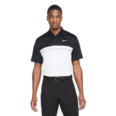 Nike Dri-Fit Victory CB Golf Polo Shirt - Black/White/Grey - thumbnail image 1