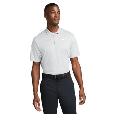 Nike Dri-Fit Victory Solid Polo Shirt - Grey/White - thumbnail image 1