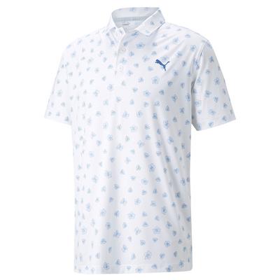 Puma MATTR Spring Golf Polo - White/Pink - thumbnail image 3