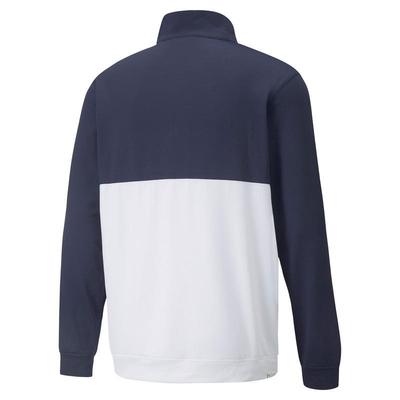 Puma Gamer Colourblock 1/4 Zip Golf Sweater - Navy - thumbnail image 2