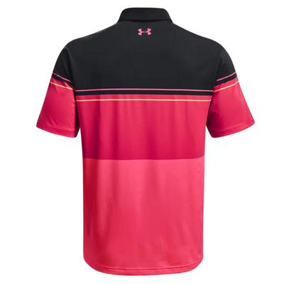 Under Armour Playoff 2.0 Polo Shirt - Black/Pink - thumbnail image 2
