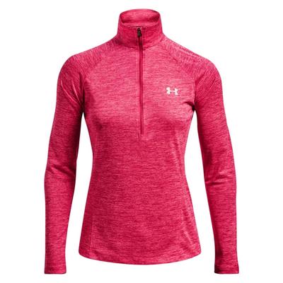 Under Armour Womens UA Tech Twist 1/2 Zip Golf Top - Penta Pink - thumbnail image 1