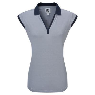 FootJoy Womens End on End Stripe Lisle Golf Polo Shirt - thumbnail image 4