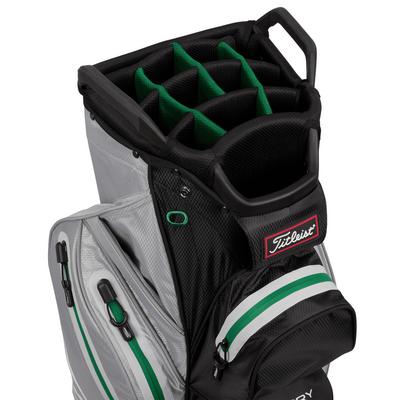 Titleist StaDry Waterproof 14 Way Golf Cart Bag - Grey/Black/Green - thumbnail image 4