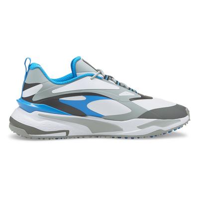 Puma GS Fast Golf Shoes - White/Quarry/Ocean Blue