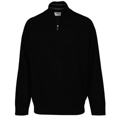 ProQuip Merino Lined Zip Neck Golf Sweater - Black - thumbnail image 2