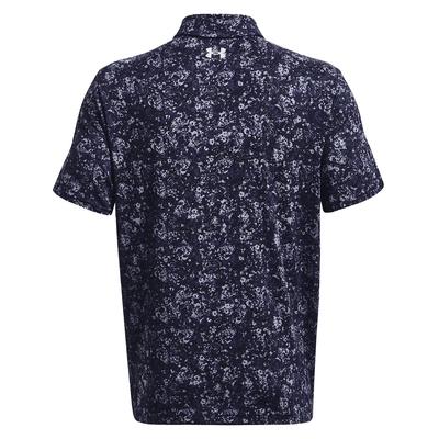 Under Armour Playoff 3.0 Printed Golf Polo Shirt - Midnight Navy - thumbnail image 2