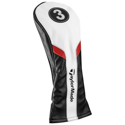 TaylorMade Fairway Wood Headcover - White/Black/Red - thumbnail image 1