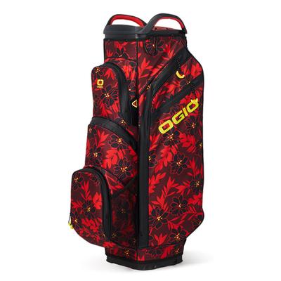 Ogio All Elements Silencer Golf Cart Bag - Red Flower Party - thumbnail image 1