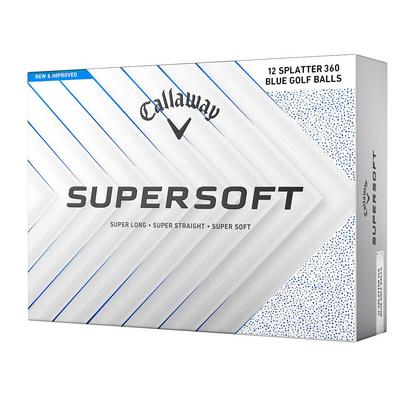 Callaway Supersoft Splatter 360 Golf Balls - Blue - thumbnail image 1