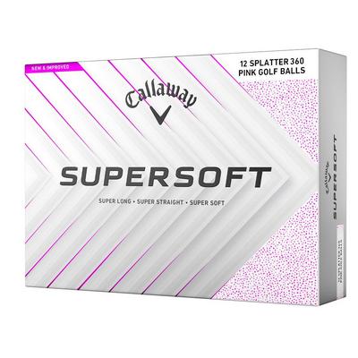 Callaway Supersoft Splatter 360 Golf Balls - Pink