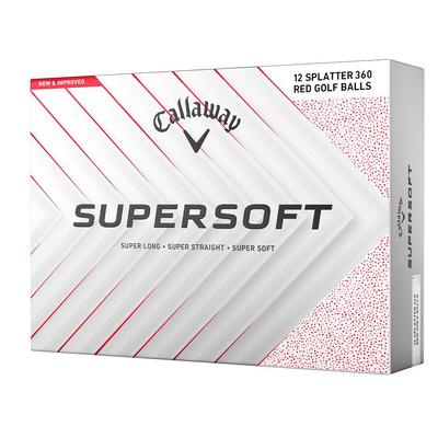 Callaway Supersoft Splatter 360 Golf Balls - Red