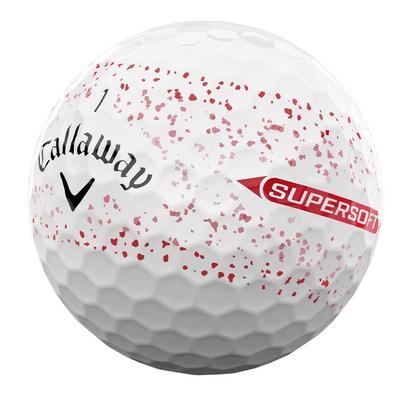 Callaway Supersoft Splatter 360 Golf Balls - Red - thumbnail image 3