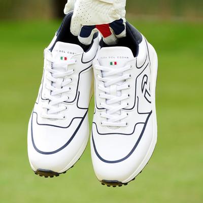 Duca Del Cosma Flyer Golf Shoes - White/Navy - thumbnail image 7