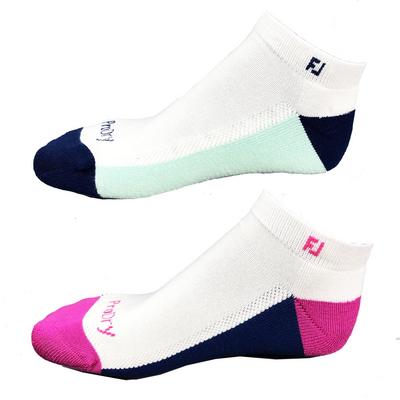 FootJoy Mens Pro Dry Sport Fashion Pack - White/Navy/Pink & Green