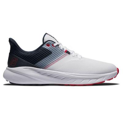 FootJoy Flex Golf Shoes - White/Navy/Red