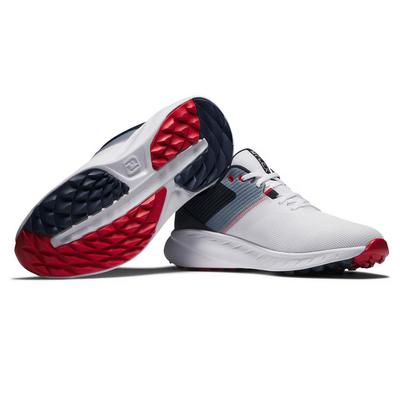 FootJoy Flex Golf Shoes - White/Navy/Red - thumbnail image 5