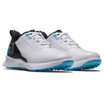 FootJoy Fuel Junior Golf Shoes - White/Black/Blue - thumbnail image 4