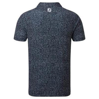 FootJoy Granite Print Lisle Golf Shirt - Navy - thumbnail image 2