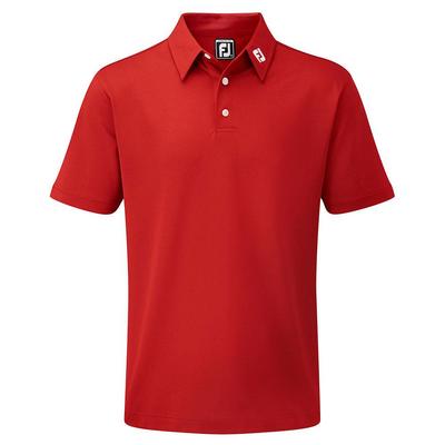 FootJoy Stretch Pique Solid Shirt - Athletic Red - thumbnail image 2