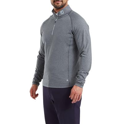 FootJoy ThermoSeries Brushed Back Golf Midlayer - Heather Navy - thumbnail image 3