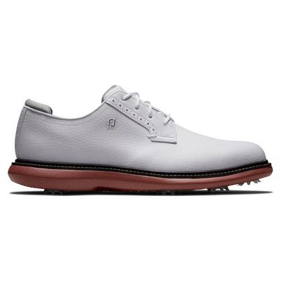 FootJoy Traditions Golf Shoe - White/White/Brick - thumbnail image 1