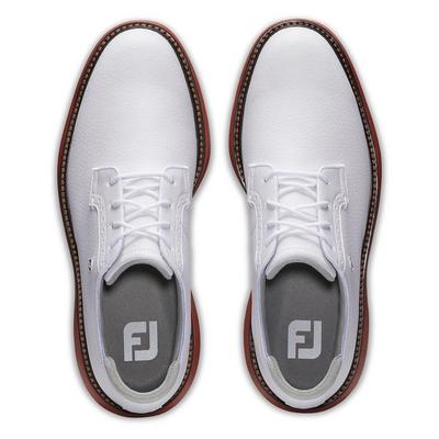 FootJoy Traditions Golf Shoe - White/White/Brick - thumbnail image 6