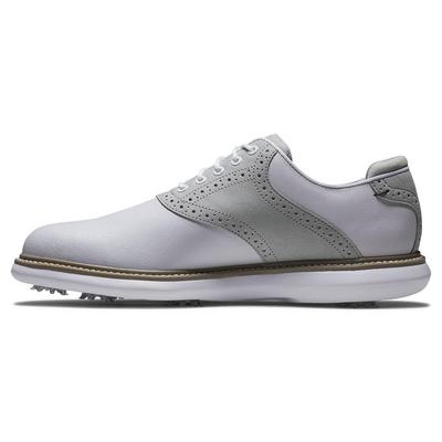 FootJoy Traditions Golf Shoe - White/White/Grey - thumbnail image 2