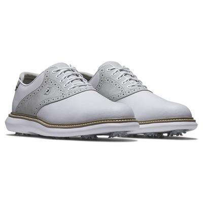 FootJoy Traditions Golf Shoe - White/White/Grey - thumbnail image 4