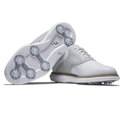 FootJoy Traditions Golf Shoe - White/White/Grey - thumbnail image 5